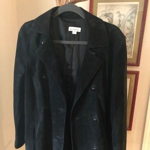 ANN TAYLOR Classic black suede jacket